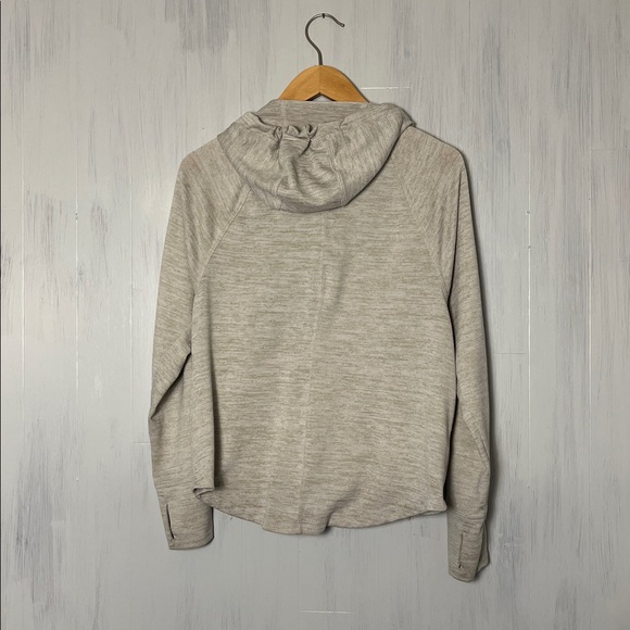 Athleta Techie Sweat Anorak Jacket in Ecru Heather Size S - Picture 4 of 7